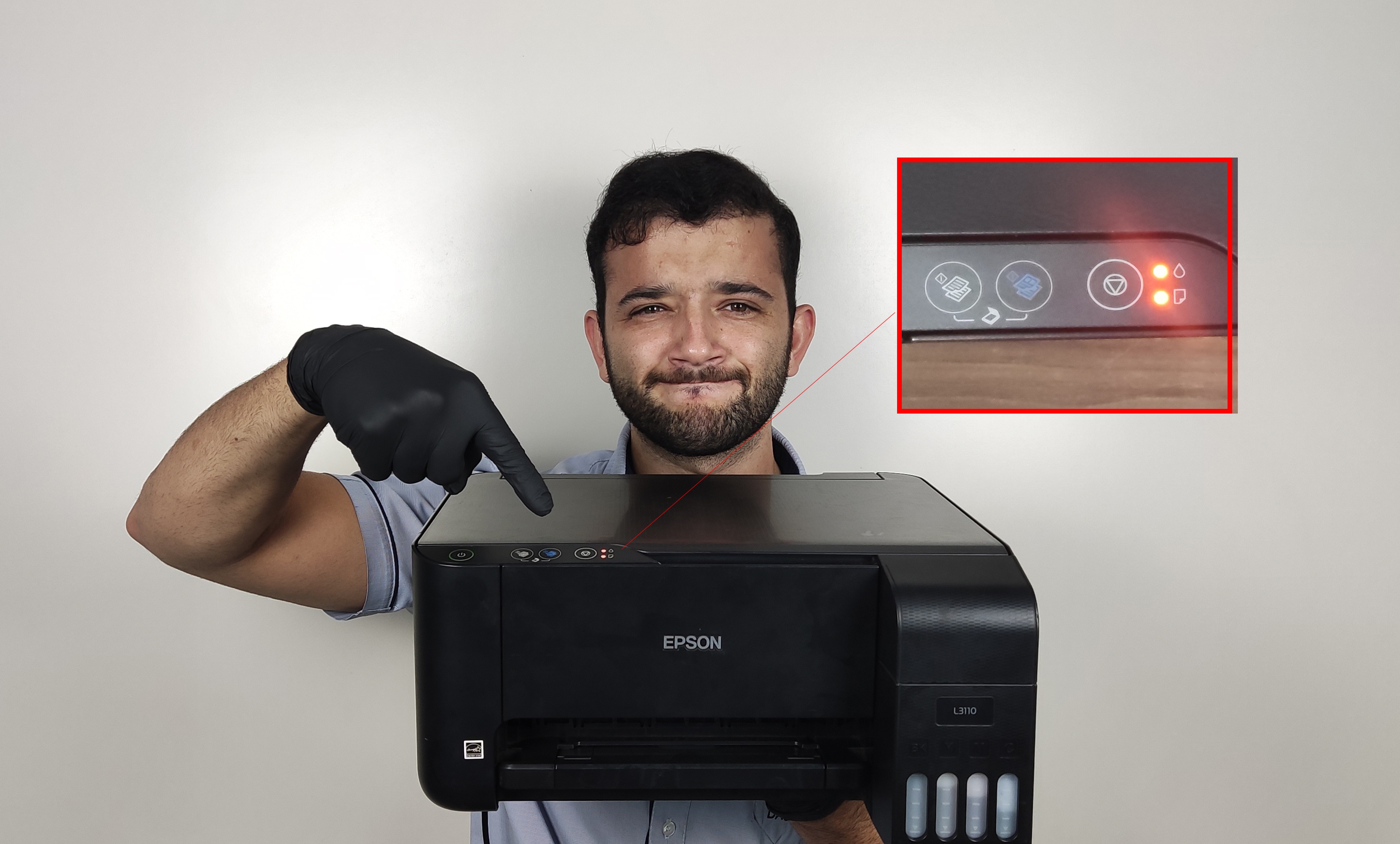 epson l3250 piscando as luzes