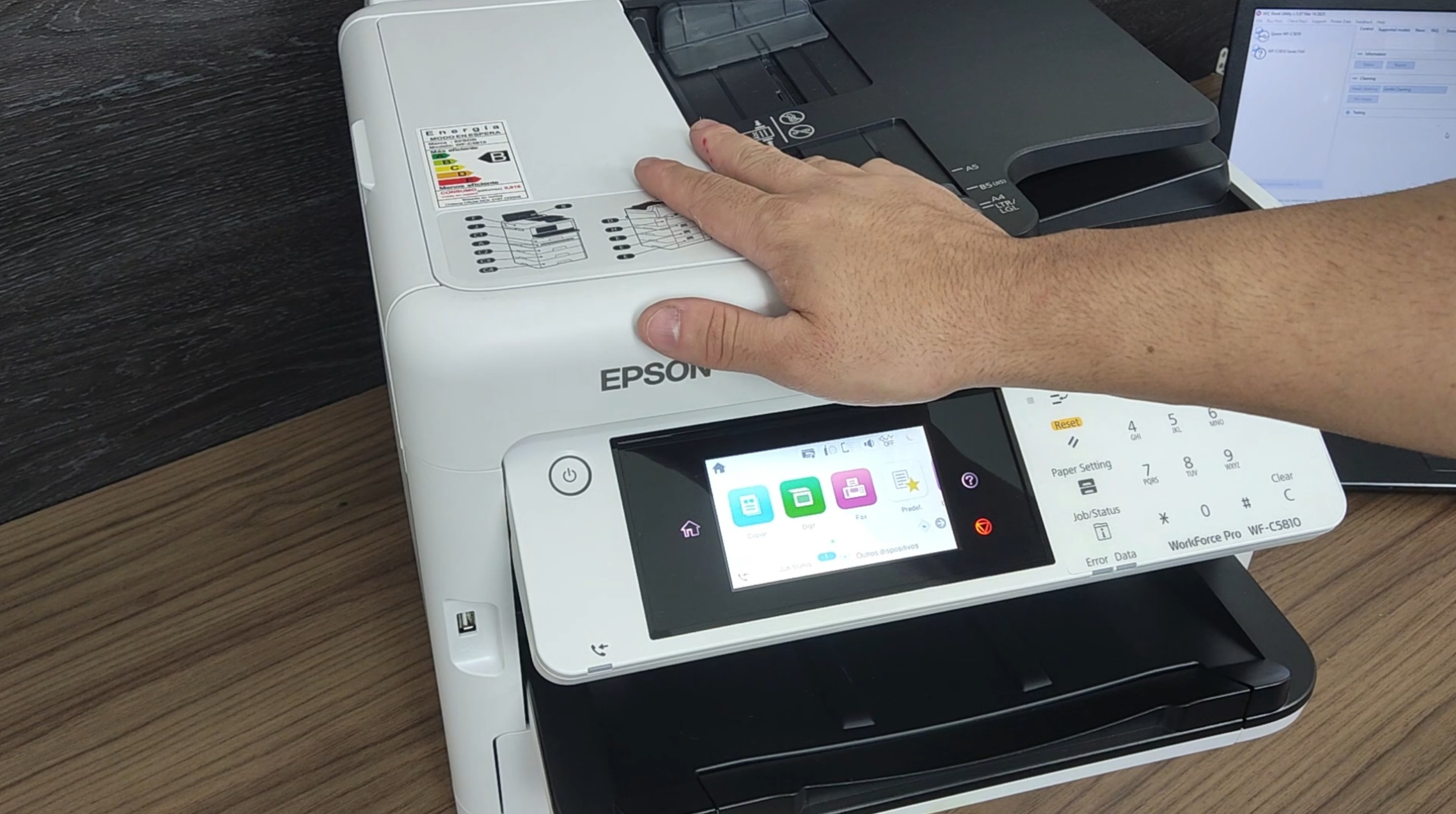 Curso Epson WF-C5810 para manutenção de impressora corporativa WorkForce Pro